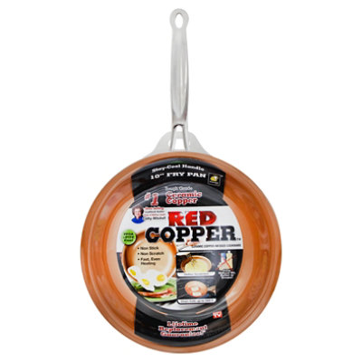 Teleb Red Copper 10in Fry Pan - Each