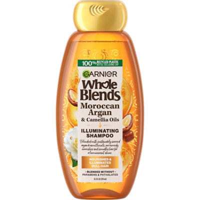 Garnier Whole Blends Nourishing Shampoo Moroccan Argan Camellia Oil Dry Hair - 12.5 Fl. Oz. - Image 1
