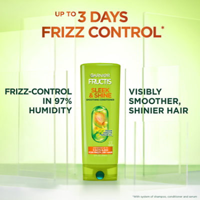 Garnier Fructis Sleek & Shine Smoothing Conditioner for Frizzy Dry Hair - 12 Fl. Oz. - Image 4