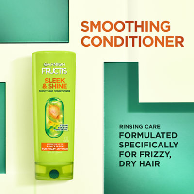 Garnier Fructis Sleek & Shine Smoothing Conditioner for Frizzy Dry Hair - 12 Fl. Oz. - Image 5