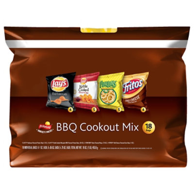 Frito Lay Snacks Cookout Mix Bbq 18 Count - 16 Oz