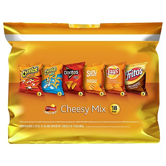 Frito Lay Snacks Cheesy Mix Bag - 18-1 Oz