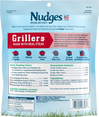 Nudges Natural Dog Treats Grillers Made With Real Steak - 16 Oz - Image 5