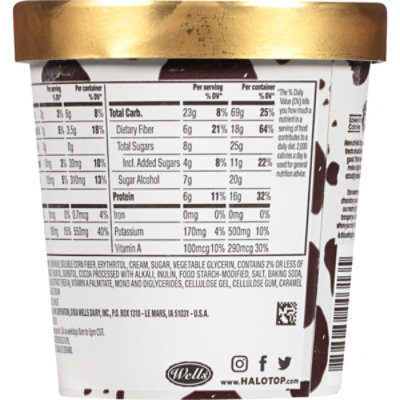 Halo Top Cookies and Cream Light Ice Cream Pint - 16 Fl. Oz. - Image 3