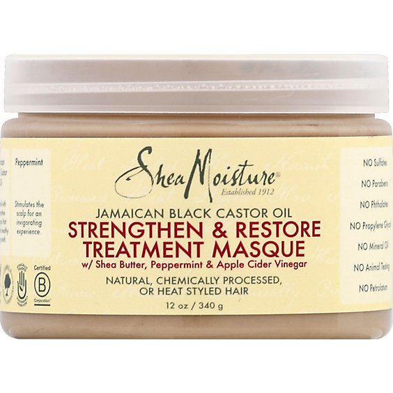 Shea Moisture Masque Strengthen Grow & Restore Treatment Jamaican Black Castor Oil - 12 Oz
