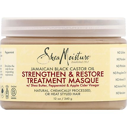 Shea Moisture Masque Strengthen Grow & Restore Treatment Jamaican Black Castor Oil - 12 Oz - Image 1