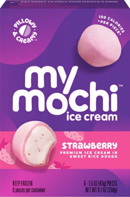 MyMo Mochi Ice Cream Ripe Strawberry - 6-1.5 Oz - Image 3