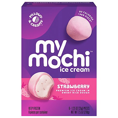 MyMo Mochi Ice Cream Ripe Strawberry - 6-1.5 Oz