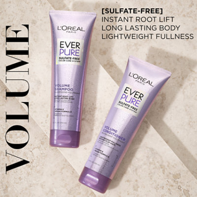 L'Oreal Paris Volume Sulfate Free Shampoo For Reviving Fine Hair EverPure - 8.5 Fl. Oz. - Image 3