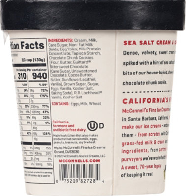 Mcconnells Fine Ice Crm Sea Salt Cookies N Cream - 1 Pint - Image 3