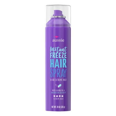 Aussie Instant Freeze Hair Spray With Jojoba Oil & Sea Kelp - 10 Oz