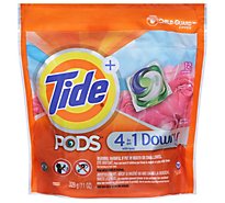 Tide Plus PODS Detergent Pacs 4In1 With Downy April Fresh - 12 Count