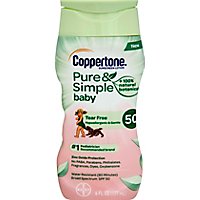Coppertone Sunscreen Lotion Water Babies Pure & Simple SPF 50 - 6 Oz - Image 2