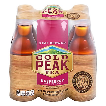 Gold Peak Tea Iced Raspberry Flavored - 6-16.9 Fl. Oz. - Image 1