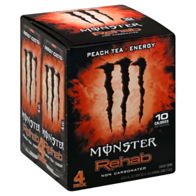 Monster Energy Rehab Energy Drink Iced Tea Peach - 4-15.5 Fl. Oz.