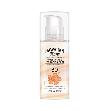 Hawaiian Tropic Silk Hydration Faces Weightless SPF 30 Sunscreen Lotion - 1.7 Fl. Oz.