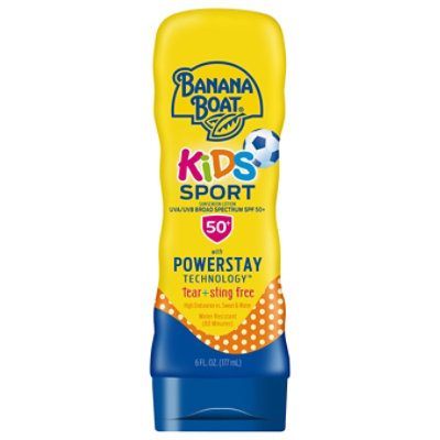 Banana Boat Kids Sport Sunscreen Lotion Broad Spectrum SPF 50 - 6 Oz - Image 3