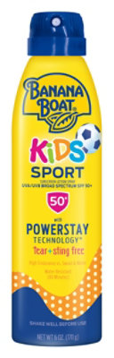 Banana Boat Kids Sport Tear Free Sting Free SPF 50 Sunscreen Lotion Spray- 6 Oz - Image 1