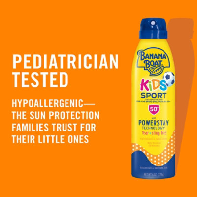 Banana Boat Kids Sport Tear Free Sting Free SPF 50 Sunscreen Lotion Spray- 6 Oz - Image 2