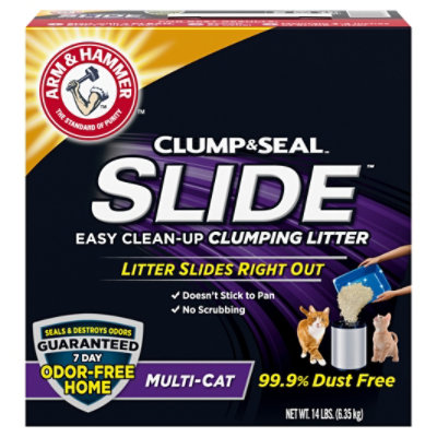 ARM & HAMMER Slide Easy Clean Up Multi Cat Clumping Cat Litter - 14 Lb - Image 4