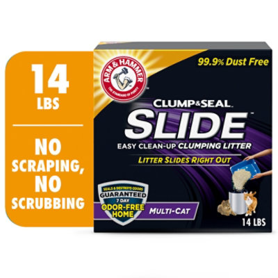 ARM & HAMMER Slide Easy Clean Up Multi Cat Clumping Cat Litter - 14 Lb - Image 1