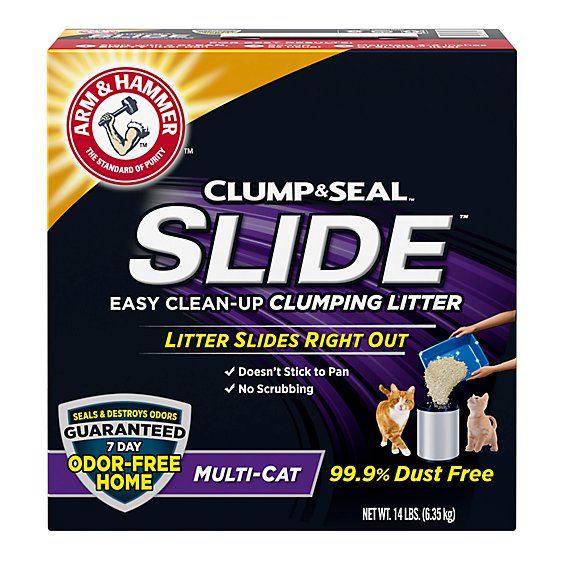 ARM & HAMMER Slide Easy Clean Up Multi Cat Clumping Cat Litter - 14 Lb