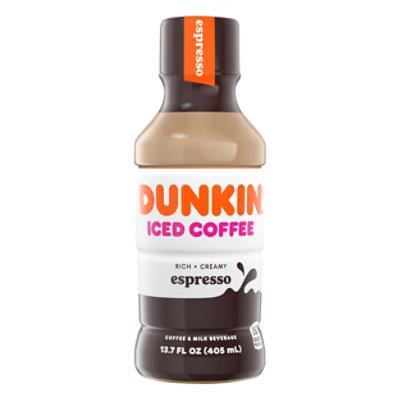 Dunkin Donuts Iced Coffee Beverage Mocha Bottle - 13.7 Fl. Oz. - Shaw's