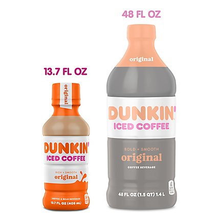 Dunkin Donuts Iced Coffee Beverage Original Bottle - 13.7 Fl. Oz. - Image 2