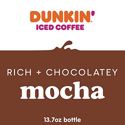 Dunkin Donuts Iced Coffee Beverage Mocha Bottle - 13.7 Fl. Oz. - Image 3
