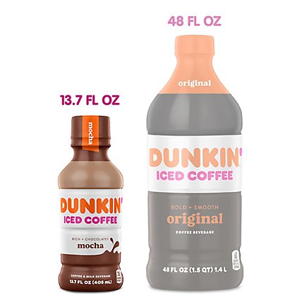 Dunkin Donuts Iced Coffee Beverage Mocha Bottle - 13.7 Fl. Oz. - Image 2
