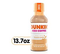 Dunkin Donuts Iced Coffee Beverage French Vanilla Bottle - 13.7 Fl. Oz.