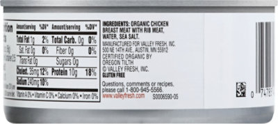 Valley Fresh Chicken Breast Organic with Rib Meat in Water - 5 Oz - Image 6