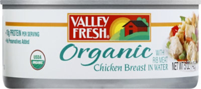 Valley Fresh Chicken Breast Organic with Rib Meat in Water - 5 Oz - Image 2