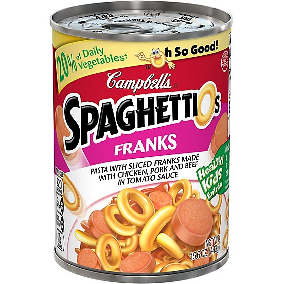 Campbells SpaghettiOs Pasta Franks - 15.6 Oz