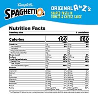 Campbells SpaghettiOs Pasta in Tomato and Cheese Sauce A to Zs Can - 15.8 Oz - Image 4