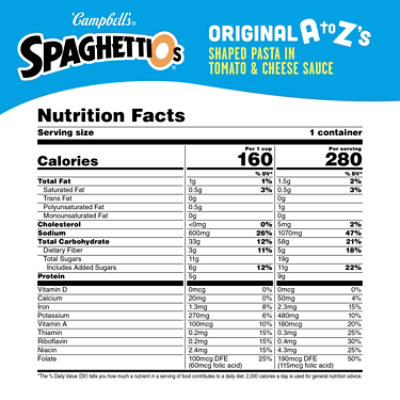 Campbell's SpaghettiOs Original A to Z's Canned Pasta - 15.8 Oz - Image 4