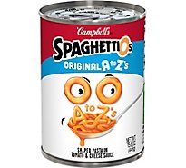 Campbells SpaghettiOs Pasta in Tomato and Cheese Sauce A to Zs Can - 15.8 Oz
