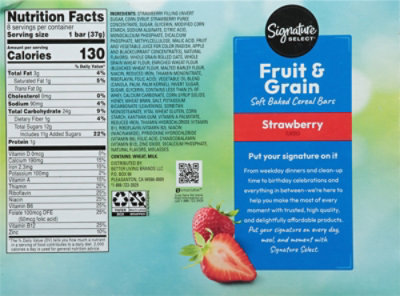 Signature SELECT Cereal Bars Fruit & Grain Strawberry - 8-1.3 Oz - Image 6