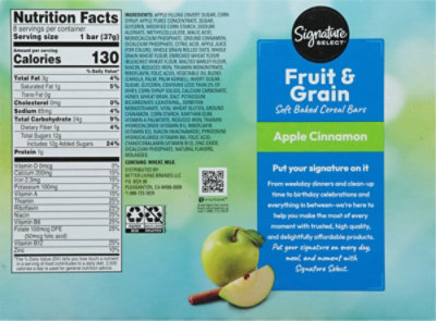 Signature SELECT Cereal Bars Fruit & Grain Apple Cinnamon - 8-1.3 Oz - Image 6