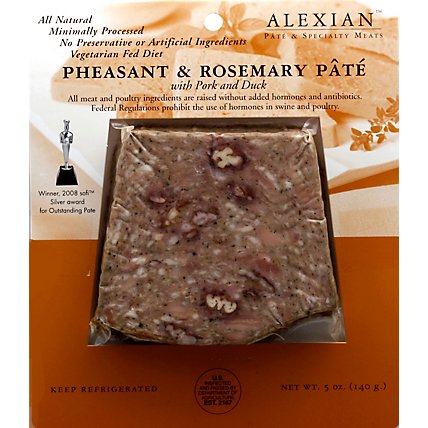 Alexian Pheasant & Rosemary Pate - 5 Oz - Image 2
