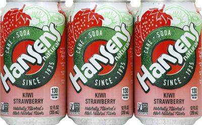 Hansens Kiwi Strawberry Soda - 8-12 Fl. Oz. - Image 2