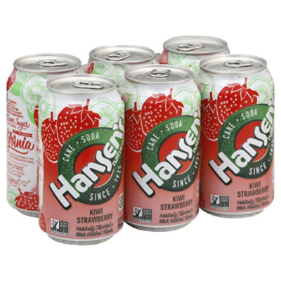 Hansens Kiwi Strawberry Soda - 8-12 Fl. Oz. - Image 1
