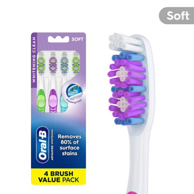 Oral-B Vivid Toothbrush Luminous Soft - 4 Count - Image 1