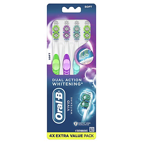 Oral-B Vivid Toothbrush Luminous Soft - 4 Count