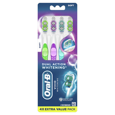 Oral-B Vivid Toothbrush Luminous Soft - 4 Count