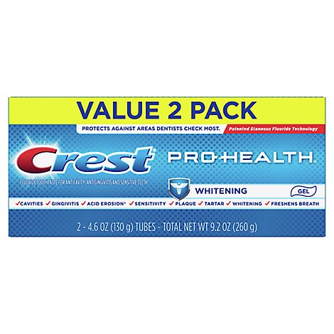 Crest Pro Health Toothpaste Whitening Gel - 2-4.6 Oz