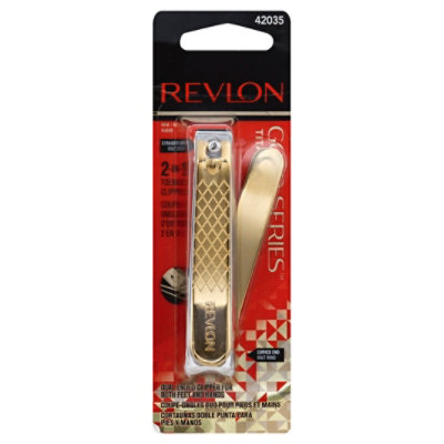 Revlon Gold Series Titanium Coated Nail Clipper Dual-Ended - Each