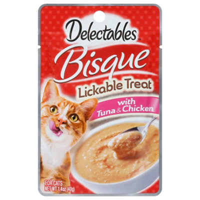 Delectable Lickable Treat Bisque Tuna & Chicken Pouch - 1.4 Oz - Image 3