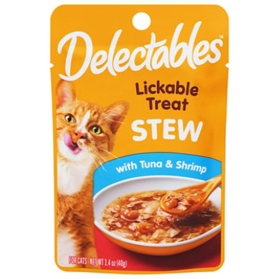 Delectables Lickable Treat Stew Tuna & Shrimp Pouch - 1.4 Oz - Image 2