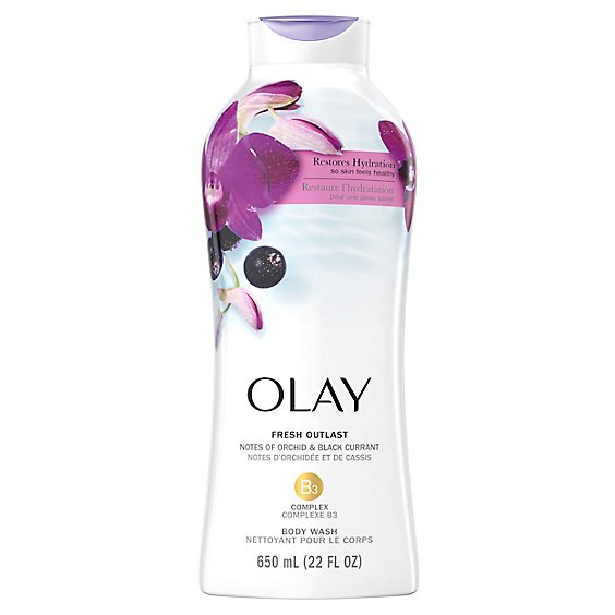 Olay Fresh Outlast Body Wash with Notes of Orchid & Black Currant - 12.3 Fl. Oz.